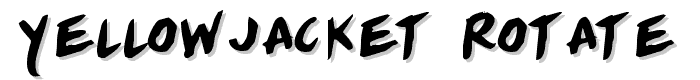 Yellowjacket Rotate font